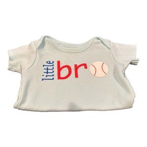 Little Bro Baseball Onesie